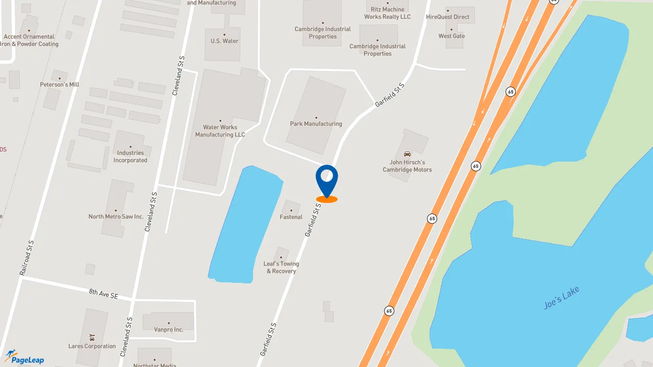 https://pageleap.com map showing location of McDonald&#039;s in Cambridge.
