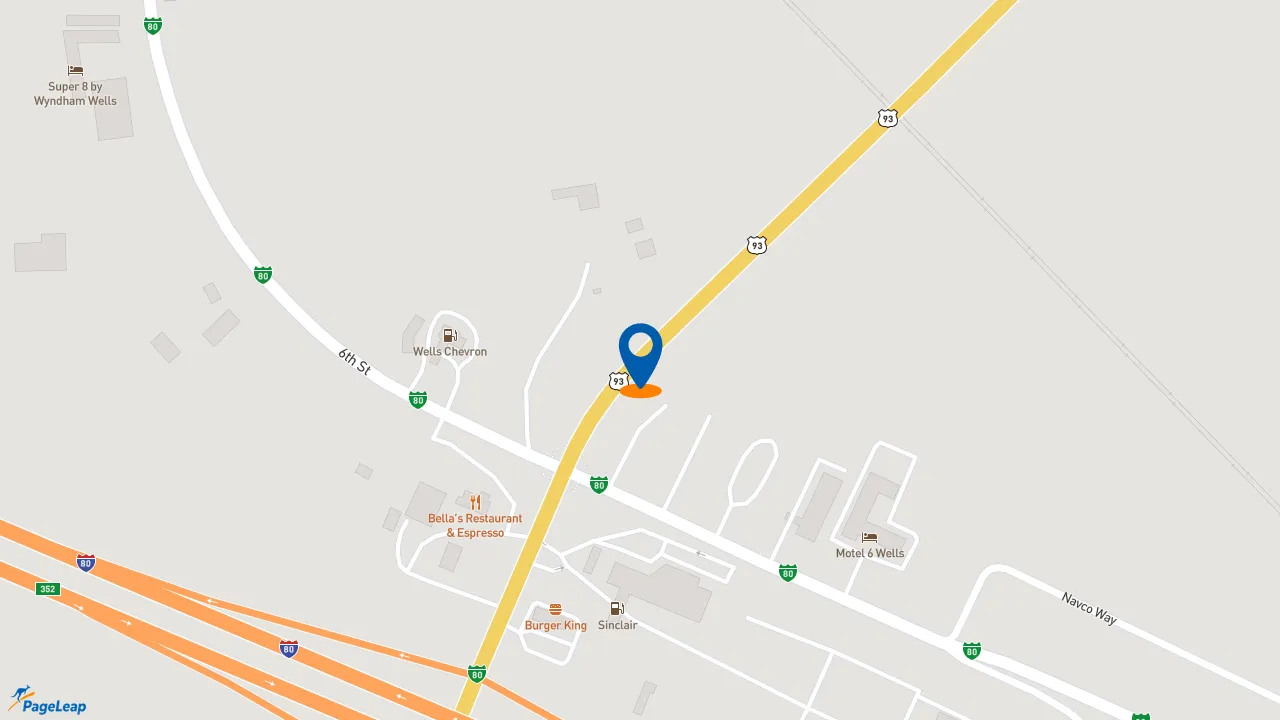 https://pageleap.com map showing location of McDonald&#039;s in Wells.