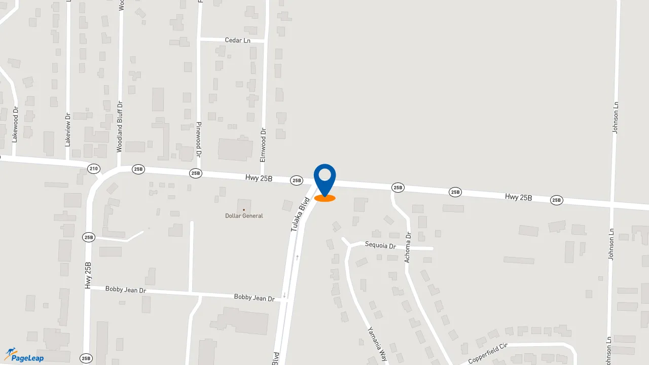 https://pageleap.com map showing location of McDonald&#039;s in Heber Springs.