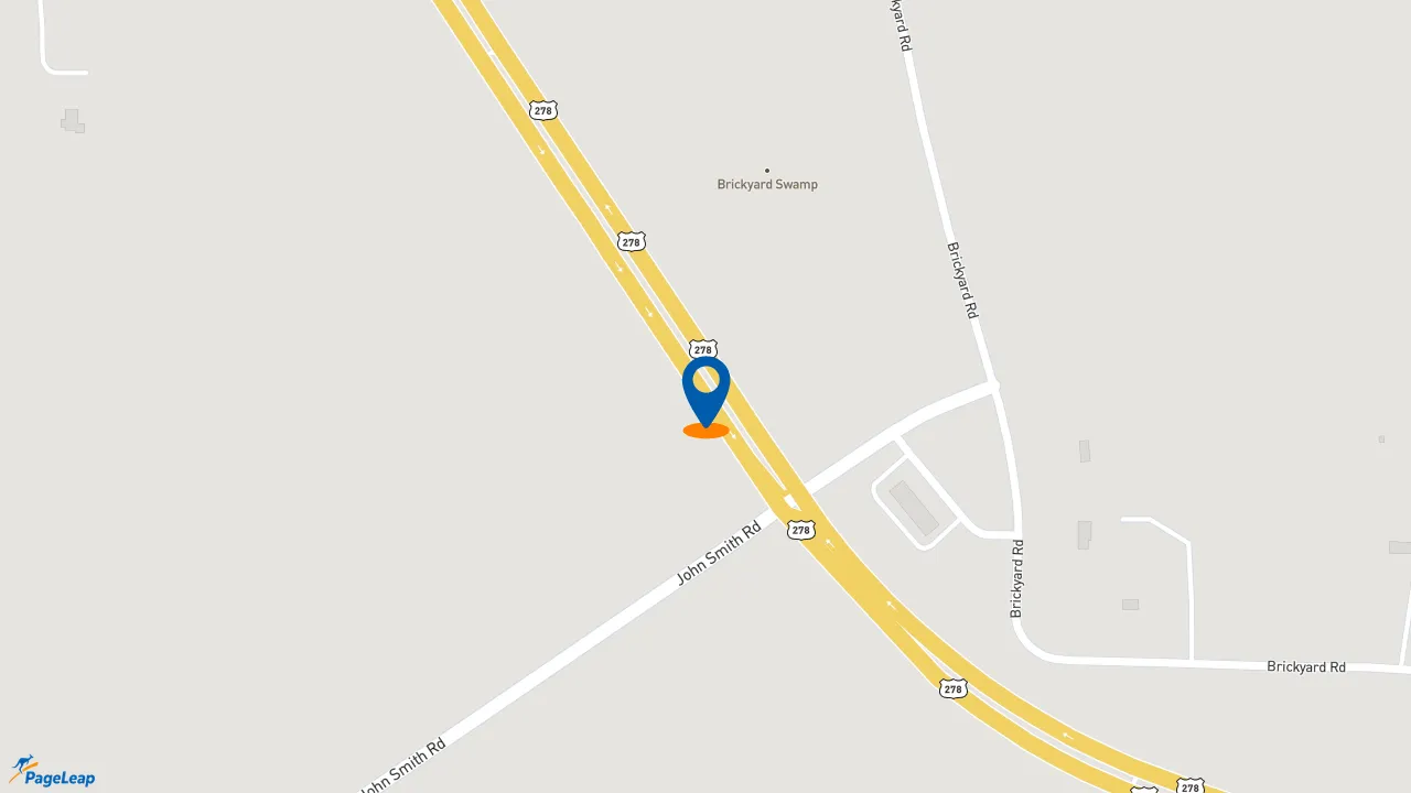 https://pageleap.com map showing location of McDonald&#039;s in Hardeeville.