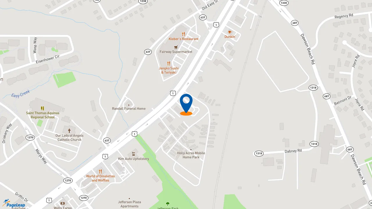 https://pageleap.com map showing location of McDonald&#039;s in Woodbridge.