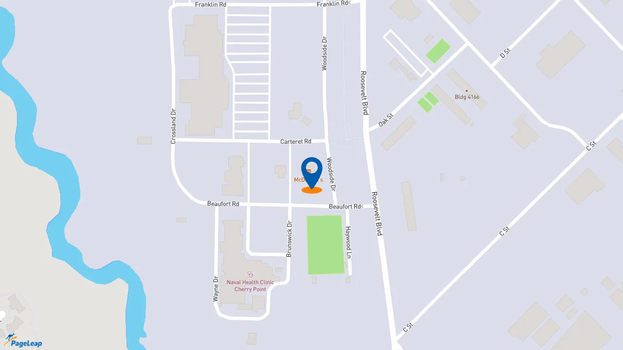 https://pageleap.com map showing location of McDonald&#039;s in Havelock.