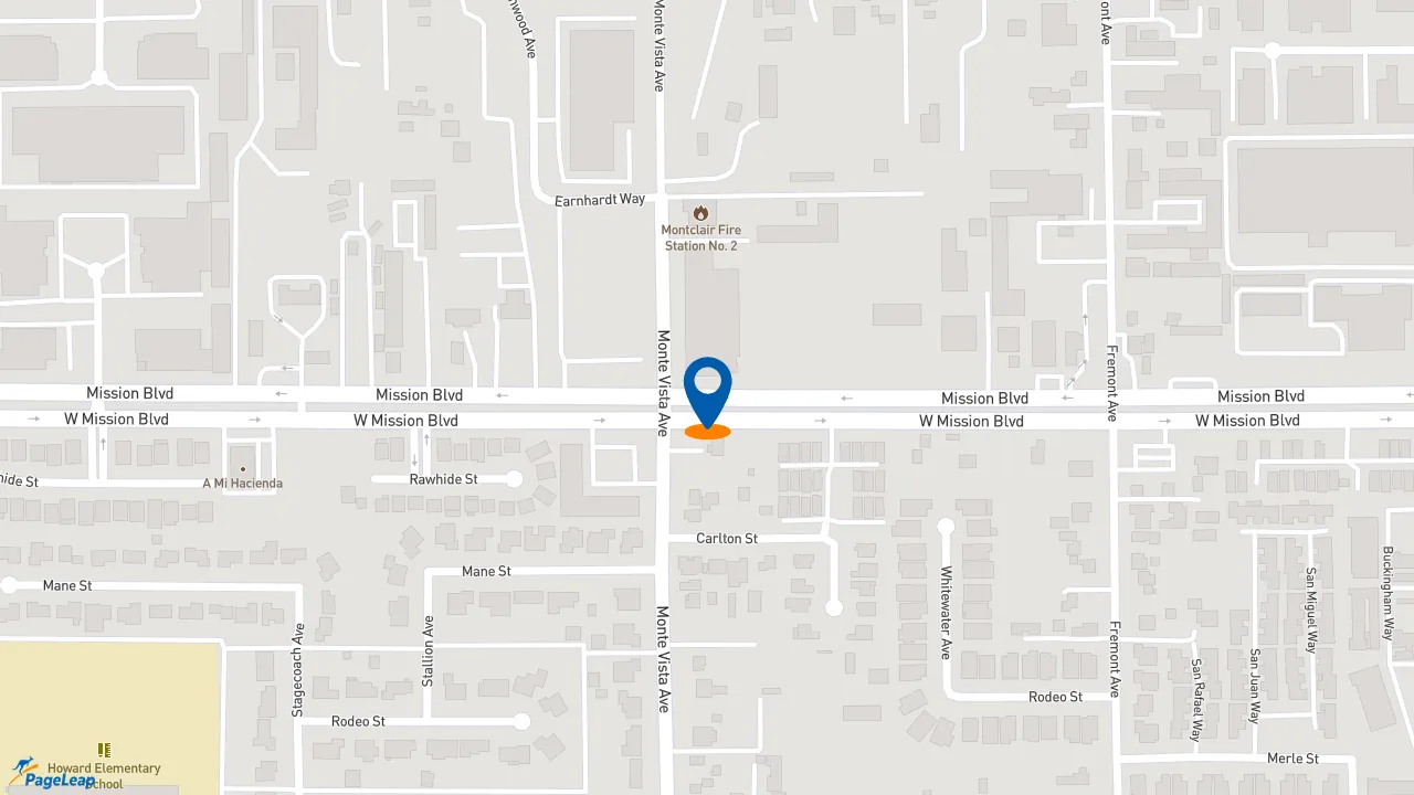 https://pageleap.com map showing location of McDonald&#039;s in Montclair.
