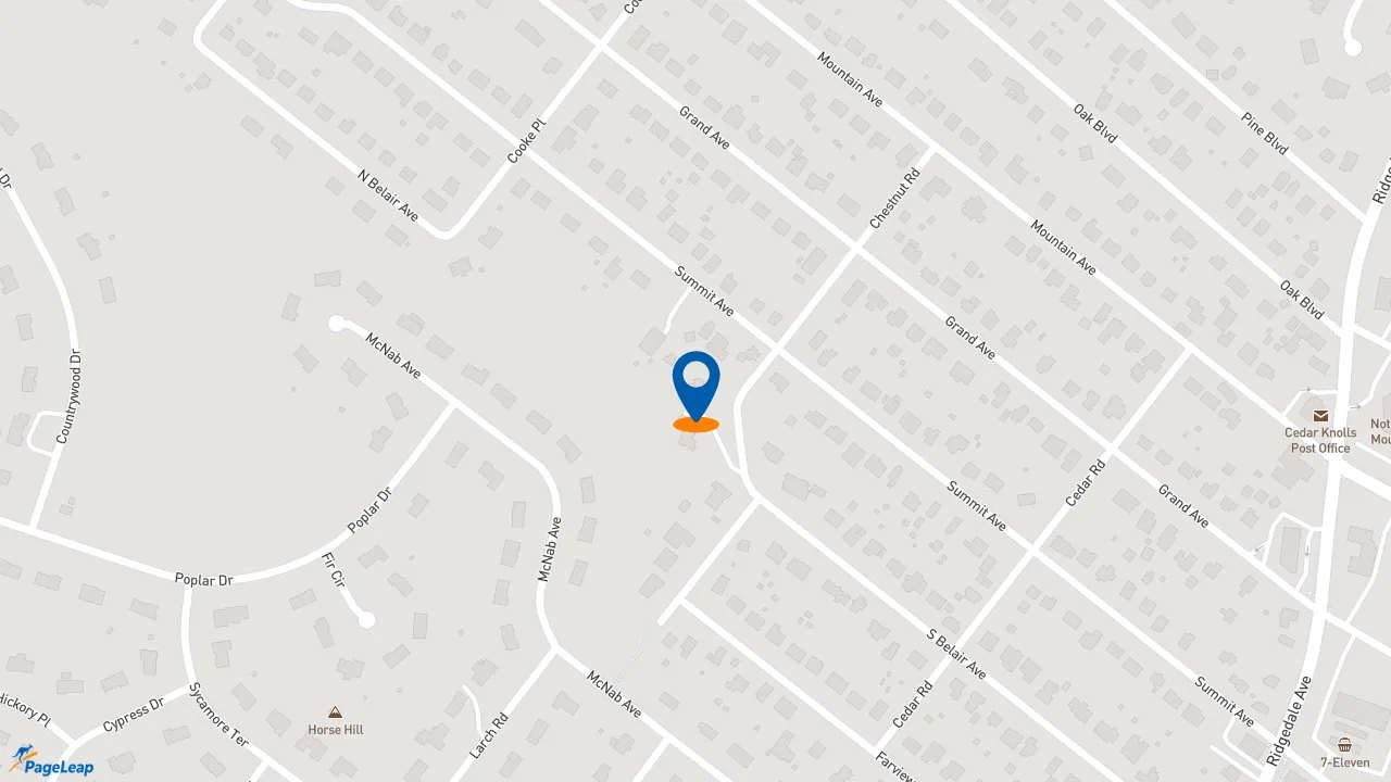 https://pageleap.com map showing location of McDonald&#039;s in Cedar Knolls.