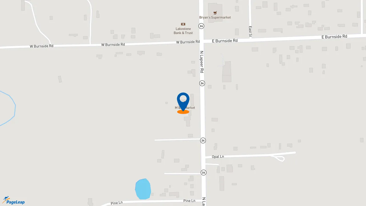 https://pageleap.com map showing location of McDonald&#039;s in North Branch.