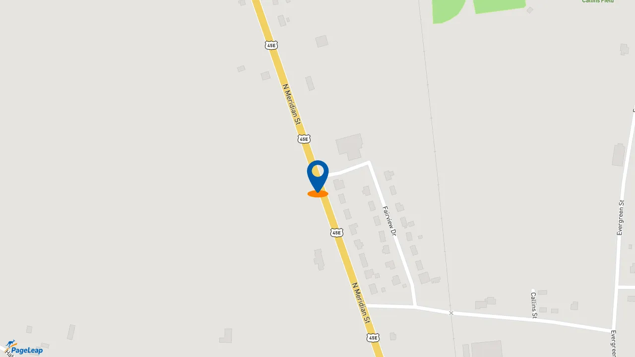 https://pageleap.com map showing location of McDonald&#039;s in Greenfield.