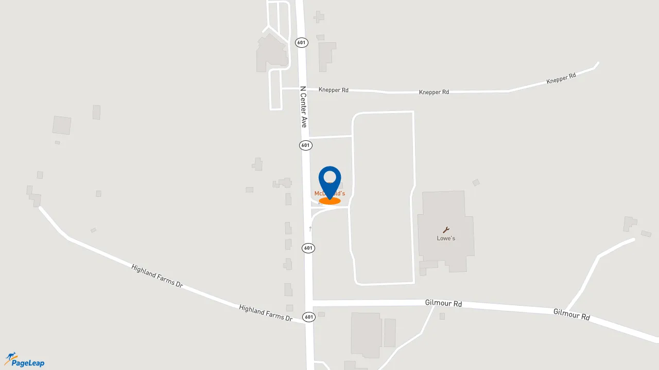 https://pageleap.com map showing location of McDonald&#039;s in Somerset Township.