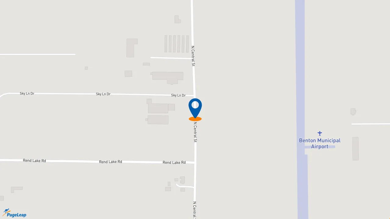 https://pageleap.com map showing location of McDonald&#039;s in Benton.