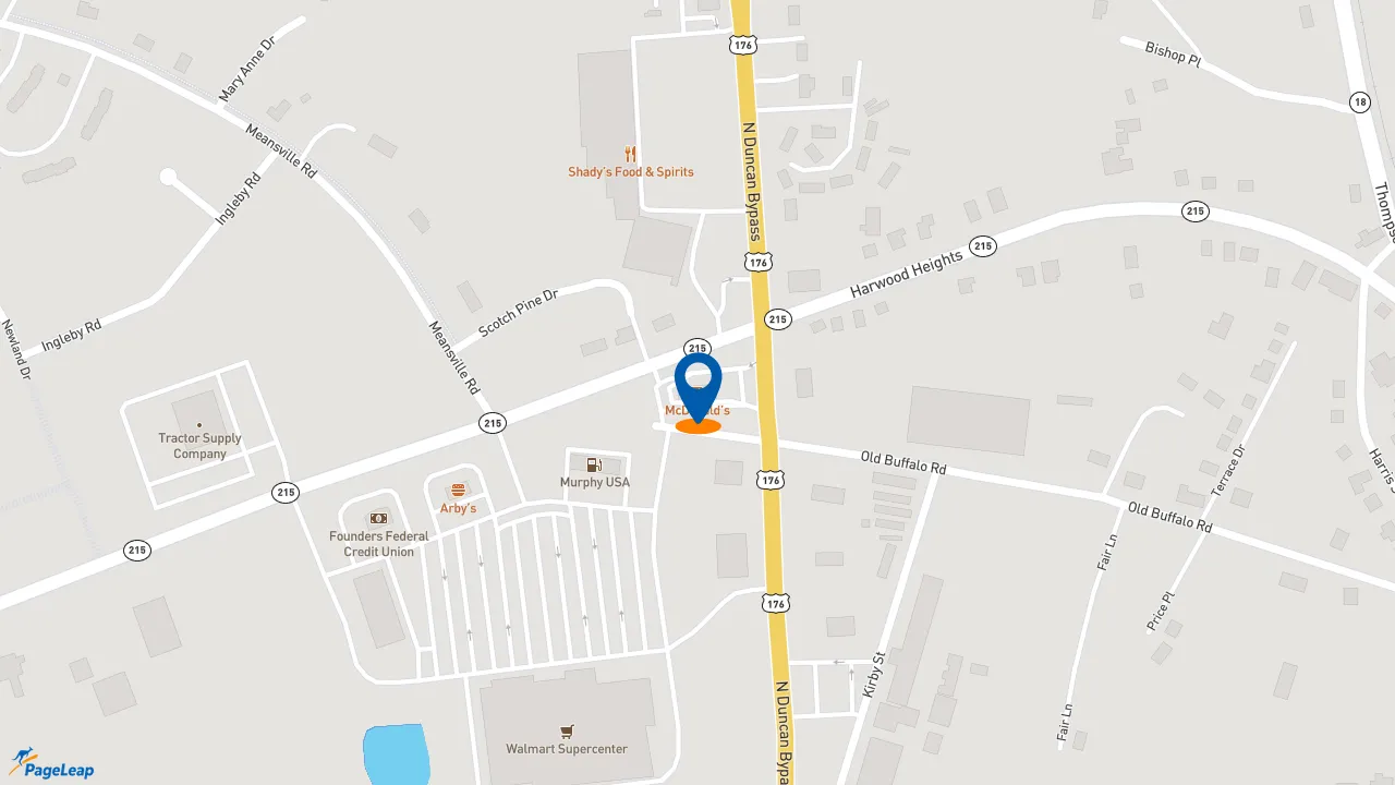 https://pageleap.com map showing location of McDonald&#039;s in Union.