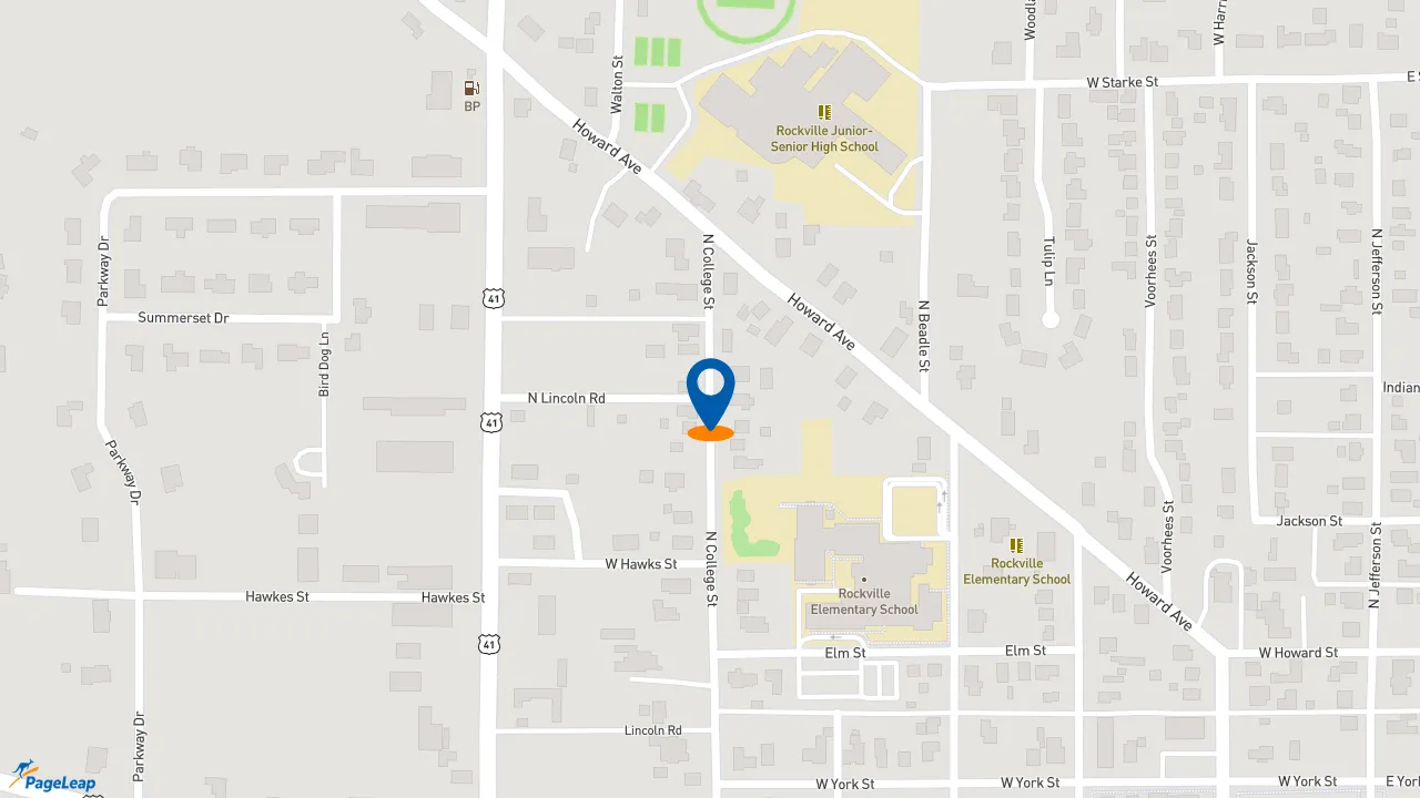 https://pageleap.com map showing location of McDonald&#039;s in Rockville.