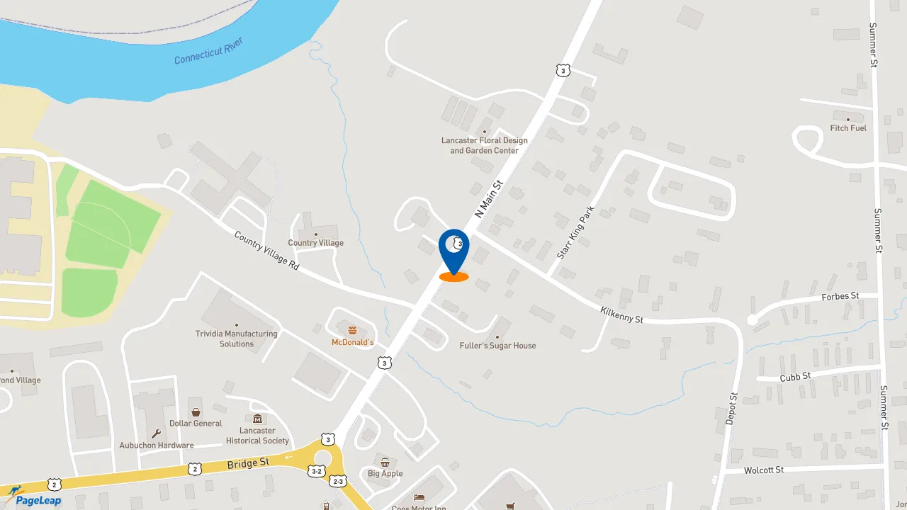 https://pageleap.com map showing location of McDonald&#039;s in Lancaster.