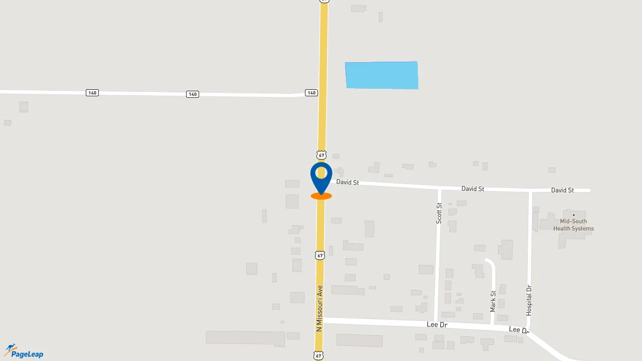 https://pageleap.com map showing location of McDonald&#039;s in Corning.