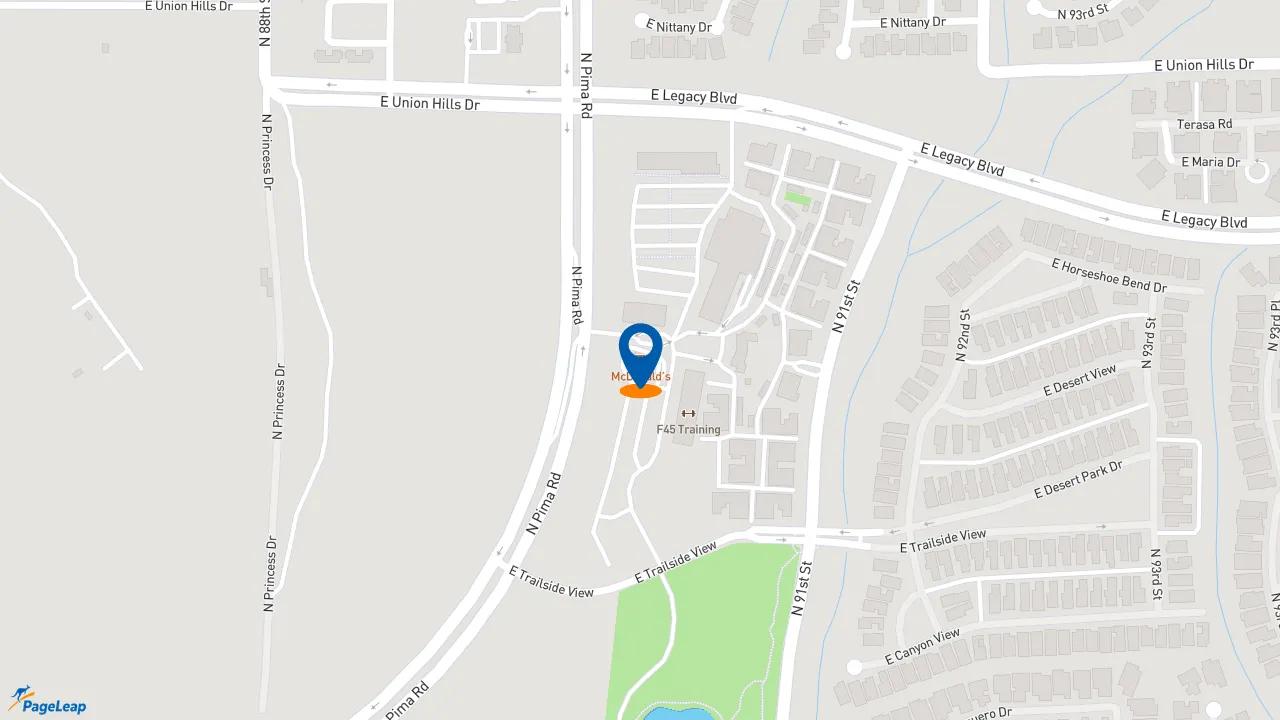 https://pageleap.com map showing location of McDonald&#039;s in Scottsdale.