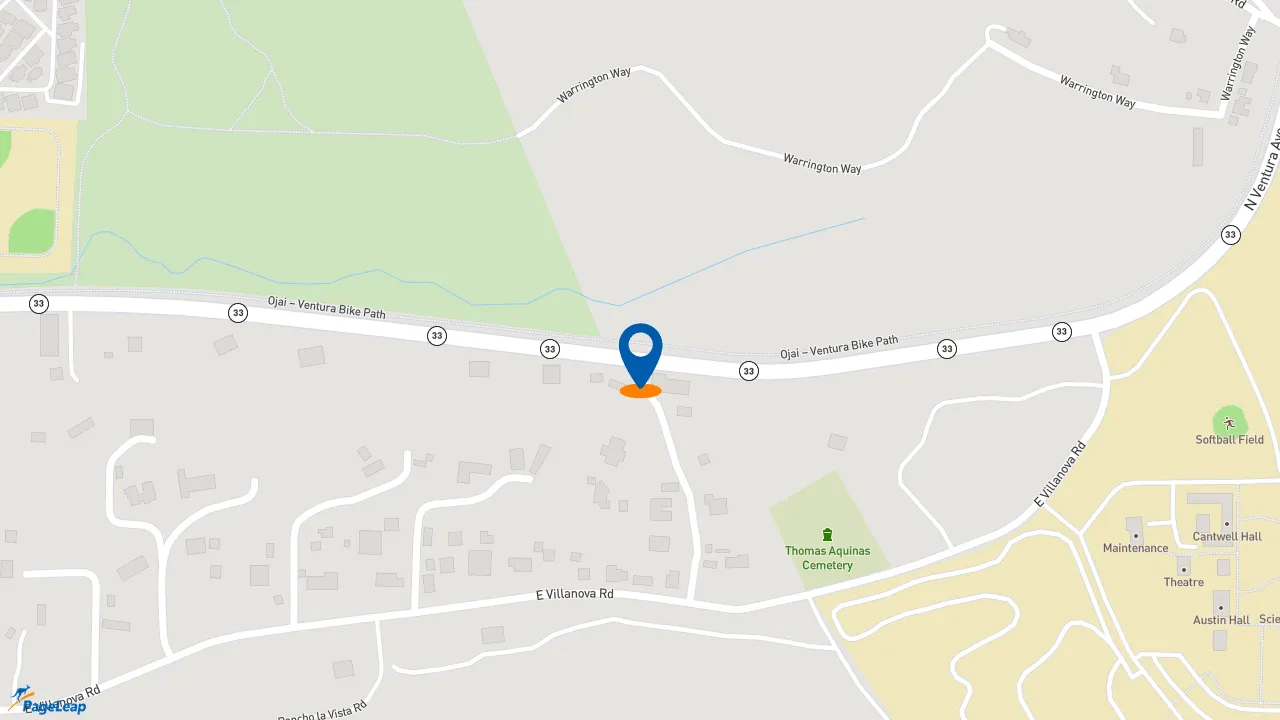 https://pageleap.com map showing location of McDonald&#039;s in Ojai.