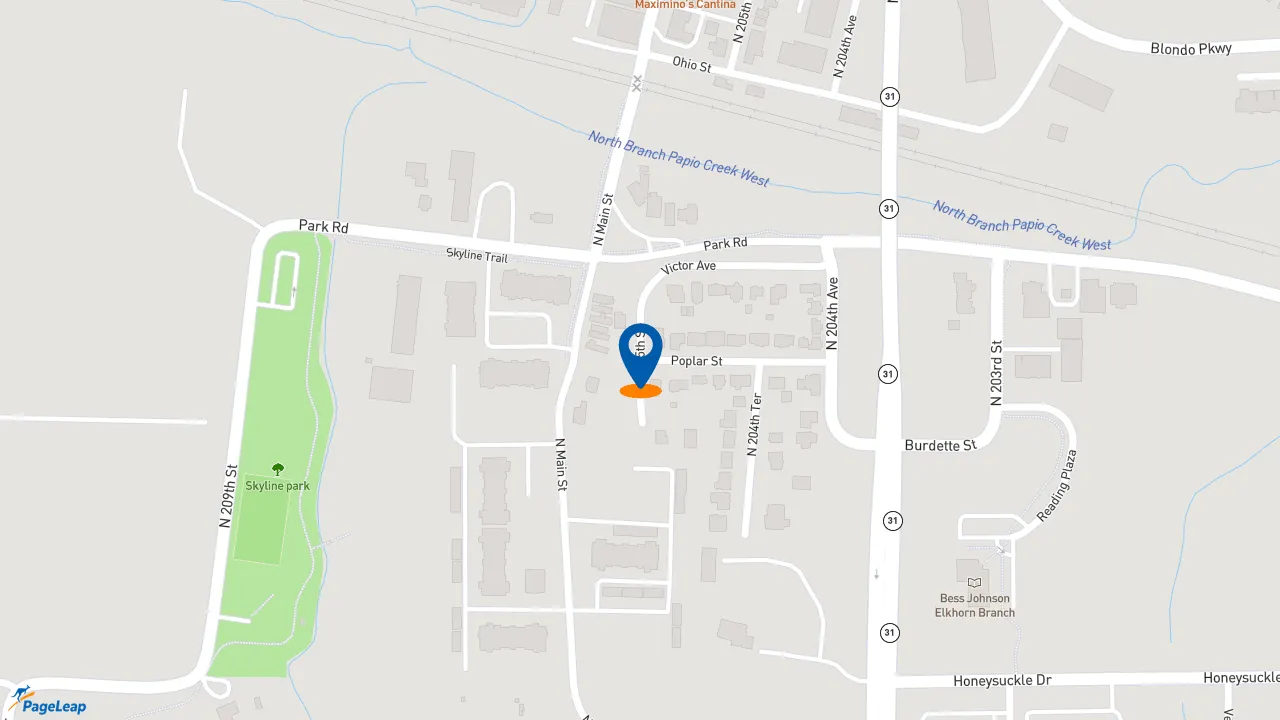 https://pageleap.com map showing location of McDonald&#039;s in Omaha.