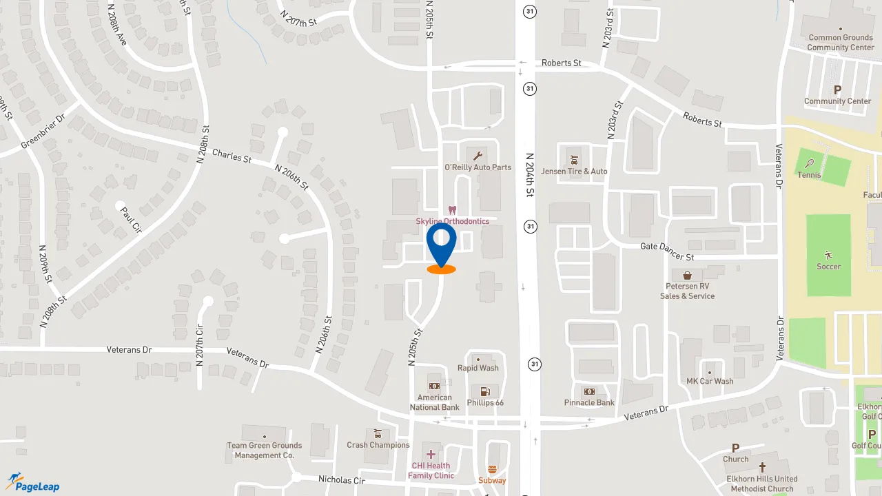 https://pageleap.com map showing location of McDonald&#039;s in Omaha.
