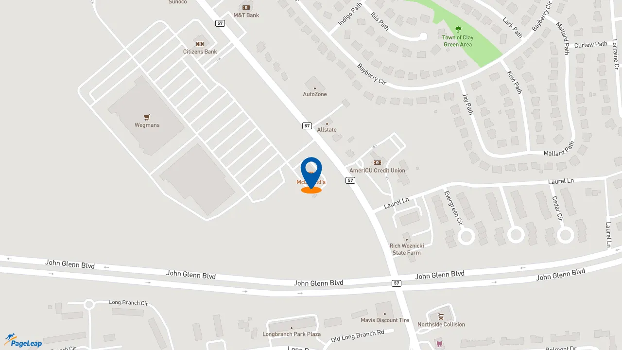 https://pageleap.com map showing location of McDonald&#039;s in Liverpool.