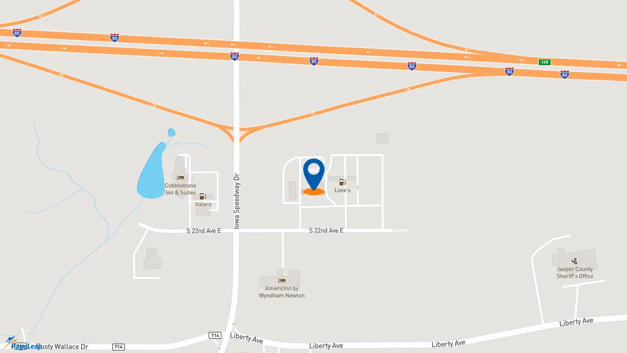 https://pageleap.com map showing location of McDonald&#039;s in Newton.
