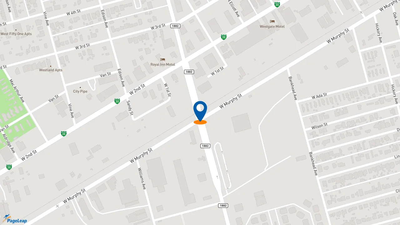https://pageleap.com map showing location of McDonald&#039;s in Odessa.