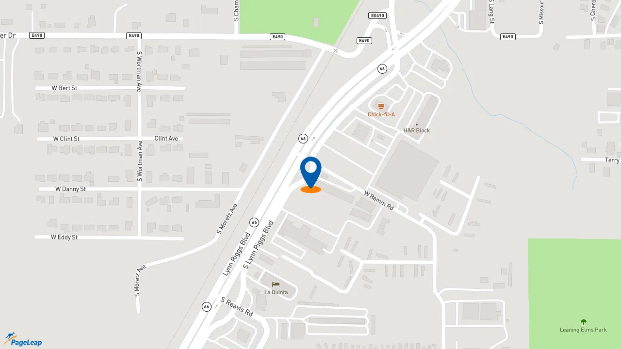 https://pageleap.com map showing location of McDonald&#039;s in Claremore.