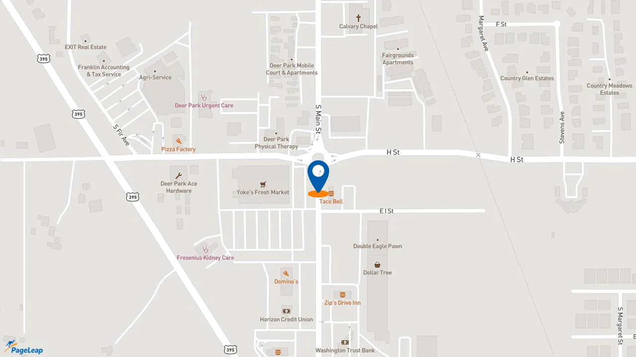 https://pageleap.com map showing location of McDonald&#039;s in Deer Park.