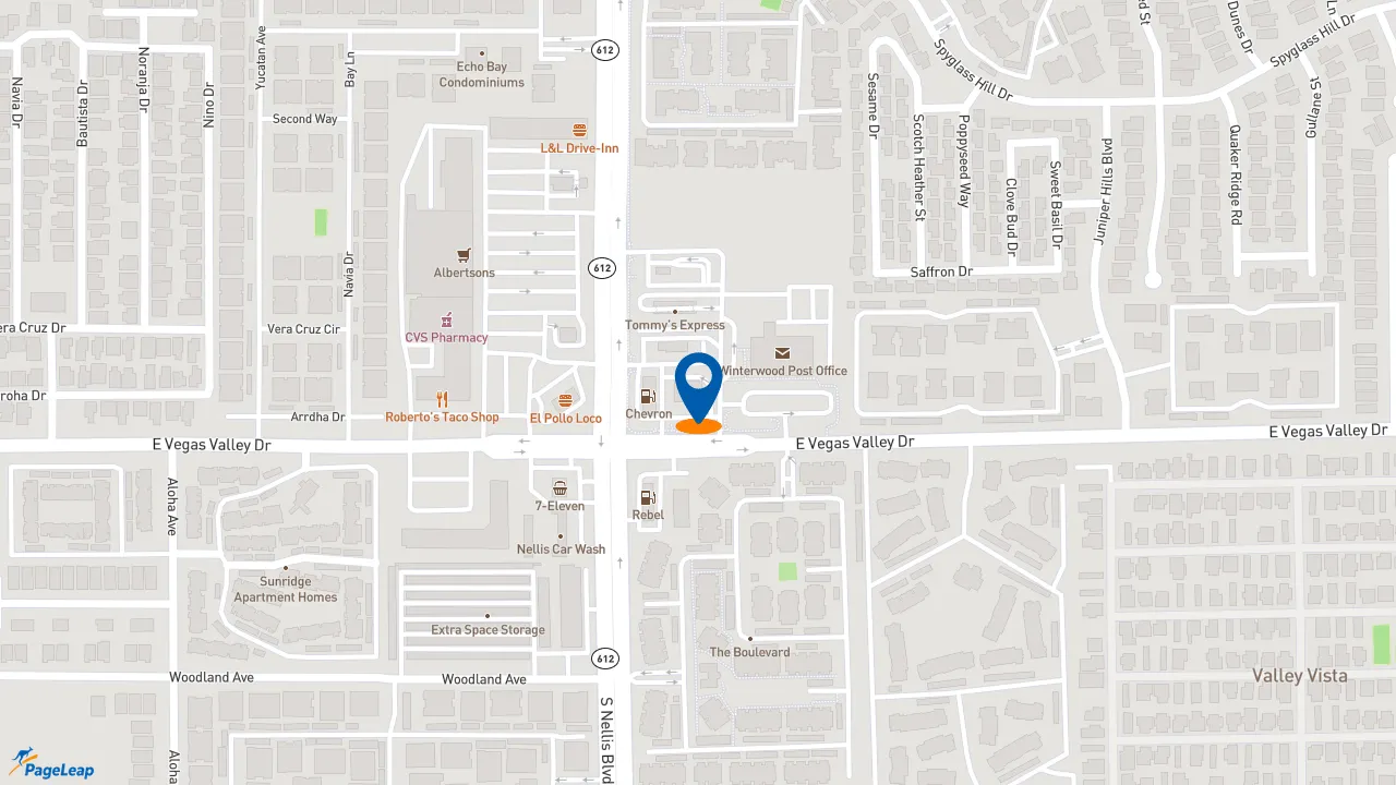 https://pageleap.com map showing location of McDonald&#039;s in Las Vegas.