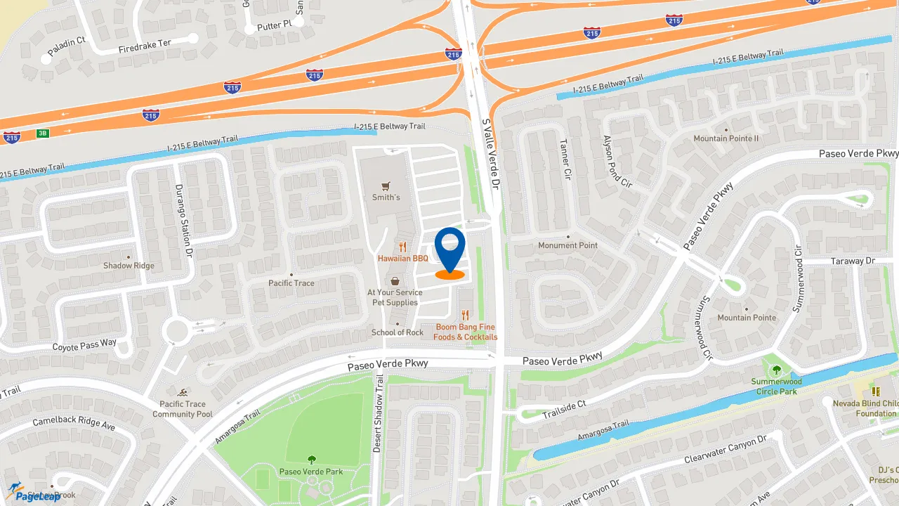 https://pageleap.com map showing location of McDonald&#039;s in Henderson.