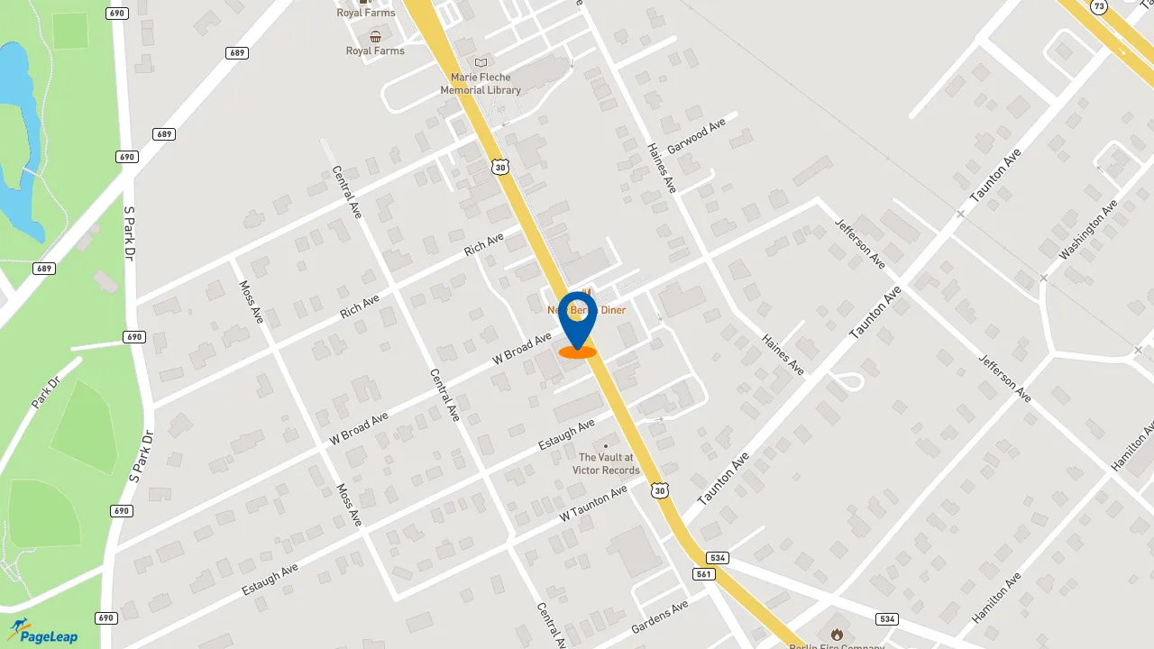 https://pageleap.com map showing location of McDonald&#039;s in Berlin.