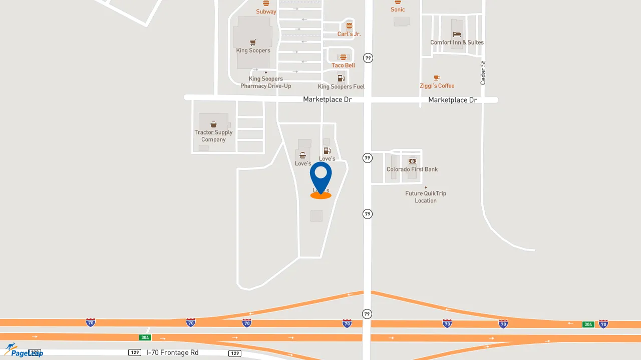 https://pageleap.com map showing location of McDonald&#039;s in Bennett.