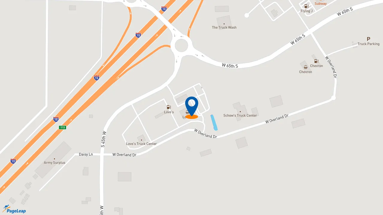 https://pageleap.com map showing location of McDonald&#039;s in Idaho Falls.