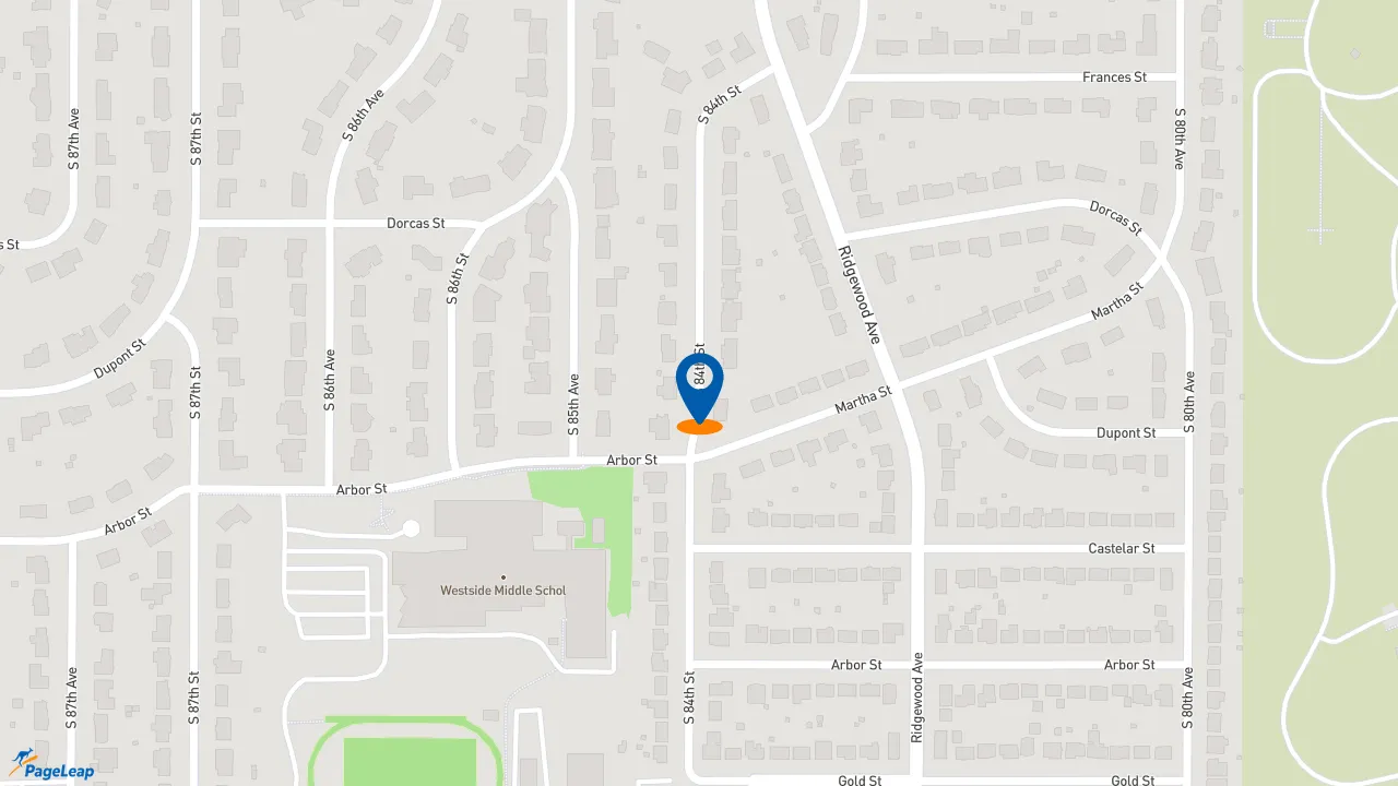 https://pageleap.com map showing location of McDonald&#039;s in Omaha.