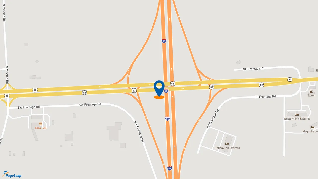 https://pageleap.com map showing location of McDonald&#039;s in Winona.