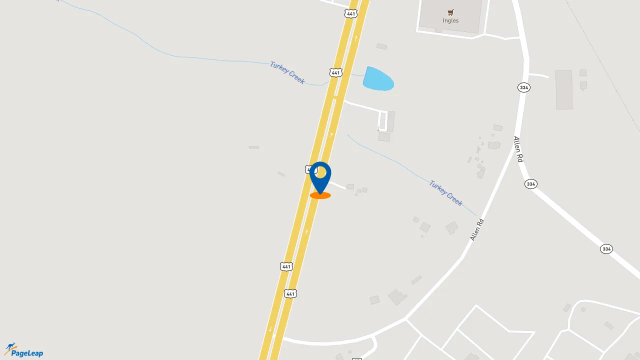 https://pageleap.com map showing location of McDonald&#039;s in Commerce.