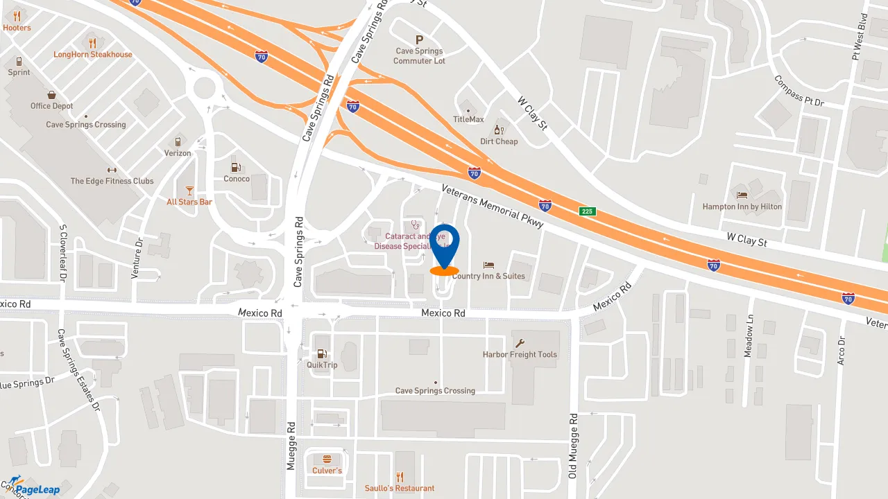 https://pageleap.com map showing location of McDonald&#039;s in Saint Peters.