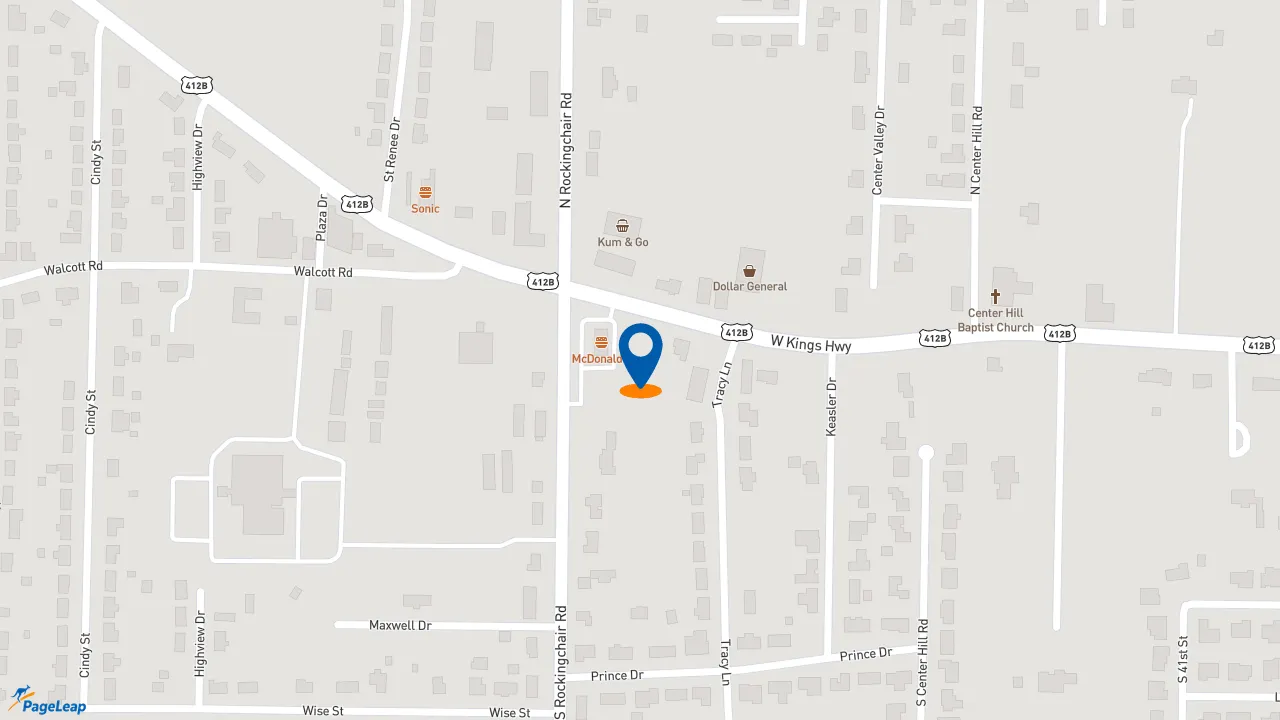 https://pageleap.com map showing location of McDonald&#039;s in Paragould.
