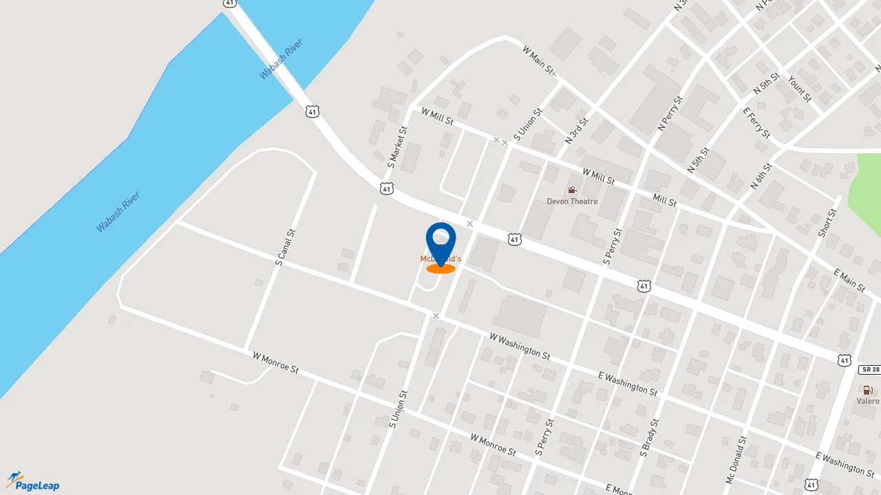 https://pageleap.com map showing location of McDonald&#039;s in Attica.