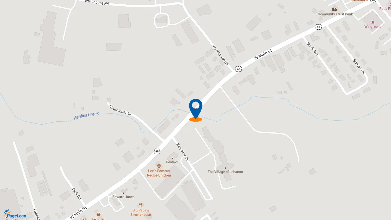 https://pageleap.com map showing location of McDonald&#039;s in Lebanon.