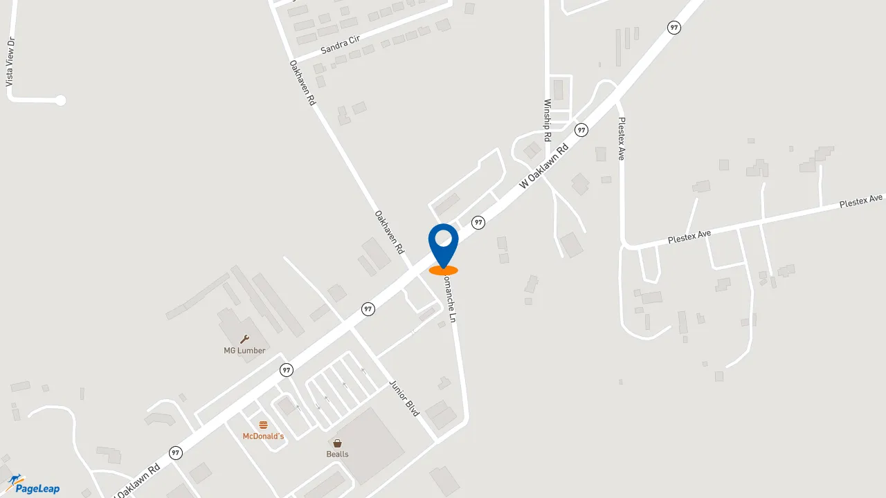 https://pageleap.com map showing location of McDonald&#039;s in Pleasanton.