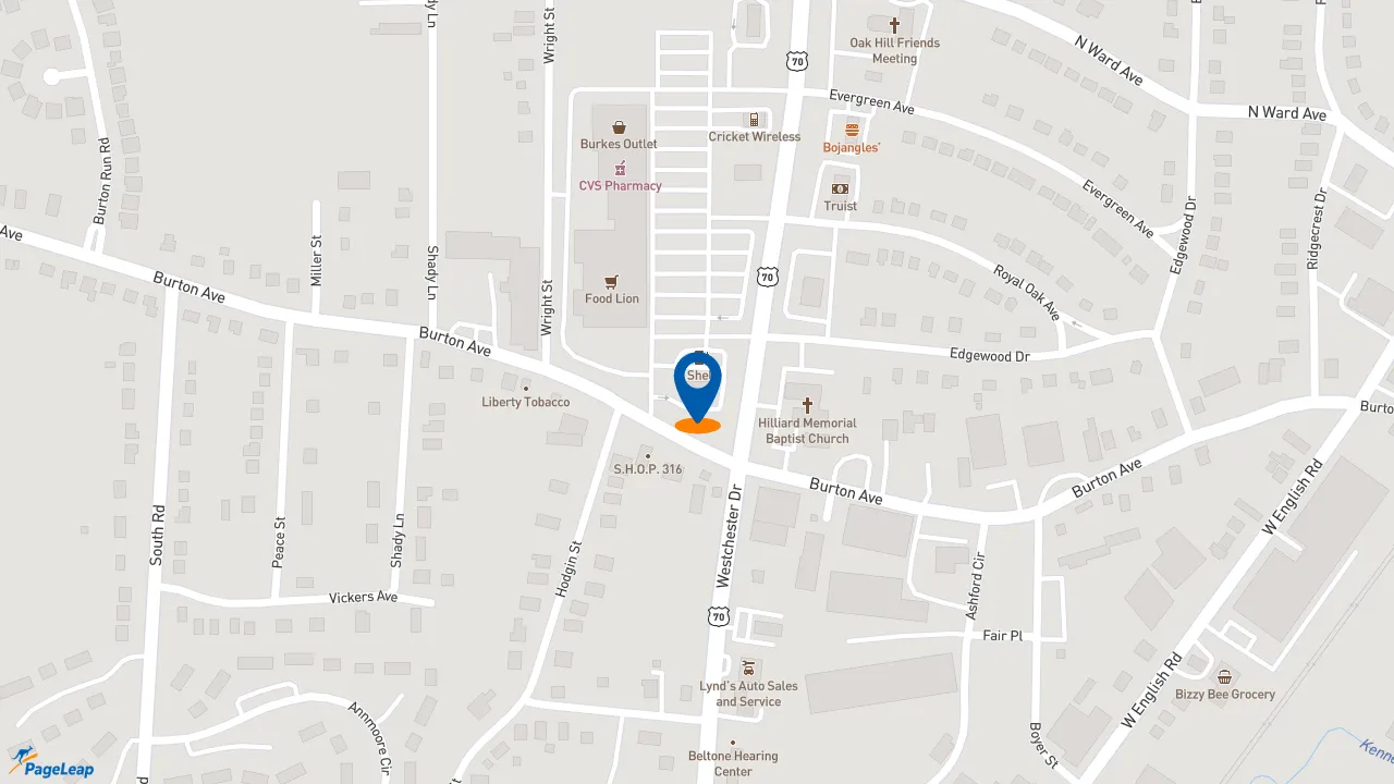 https://pageleap.com map showing location of McDonald&#039;s in High Point.