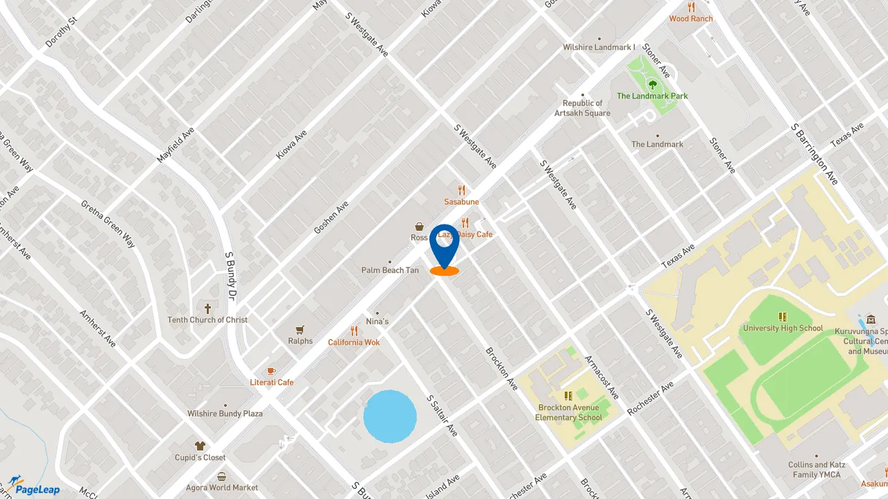 https://pageleap.com map showing location of McDonald&#039;s in Los Angeles.