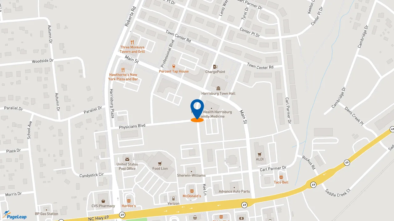 https://pageleap.com map showing location of Meineke Car Care Center in Harrisburg.
