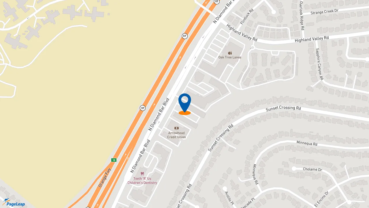 https://pageleap.com map showing location of Midas Auto Service &amp; Repairs in Diamond Bar.