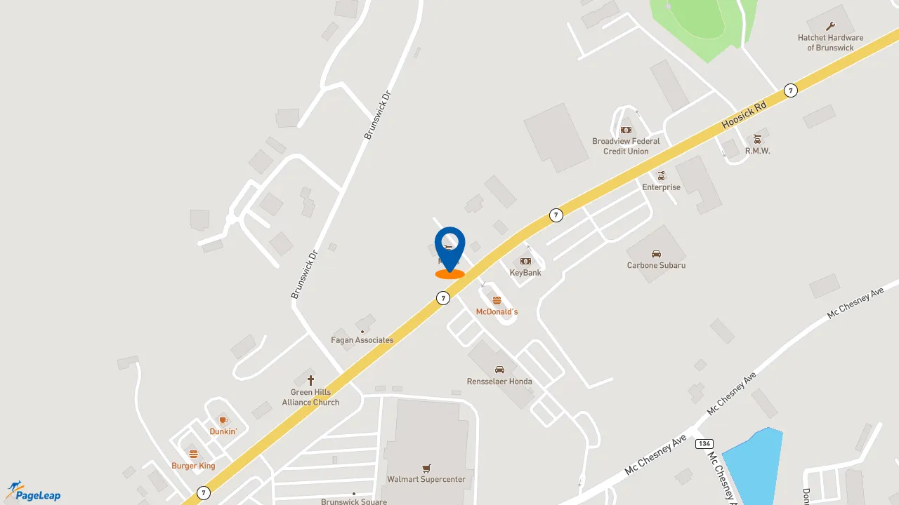 https://pageleap.com map showing location of Midas in Brunswick.