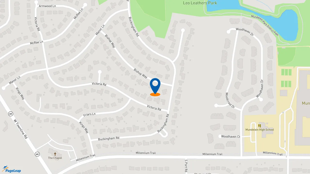 https://pageleap.com map showing location of Midas in Mundelein.