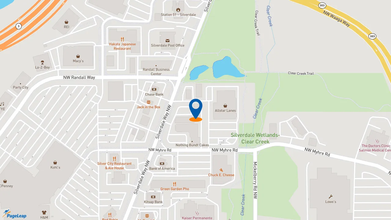 https://pageleap.com map showing location of Midas in Silverdale.