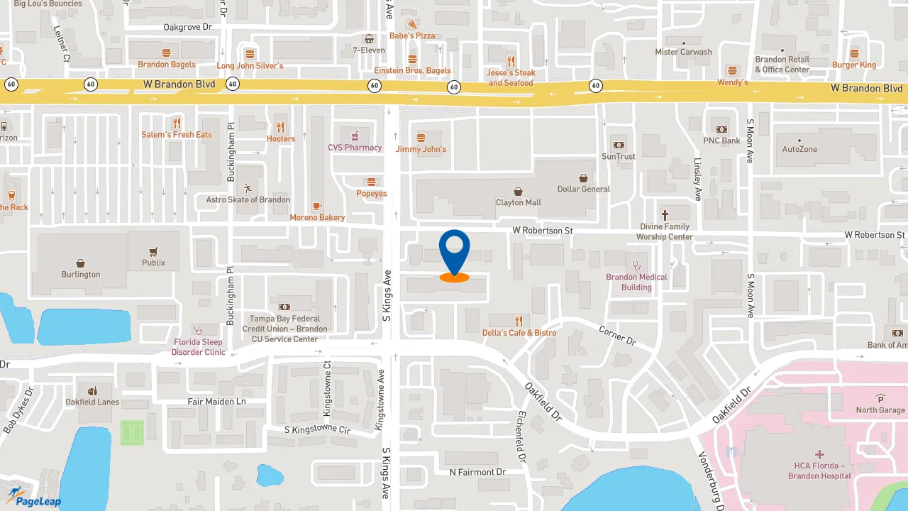 https://pageleap.com map showing location of Midas in Brandon.