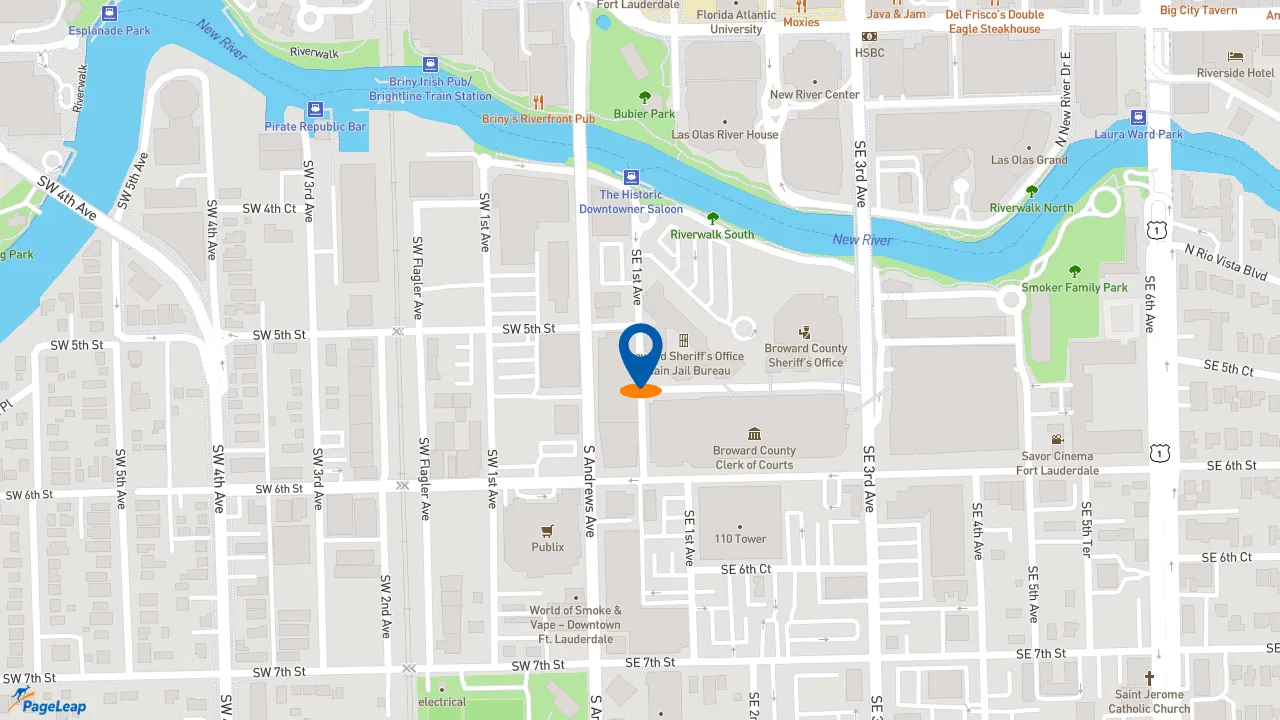 https://pageleap.com map showing location of Mini Wonders in Fort Lauderdale.