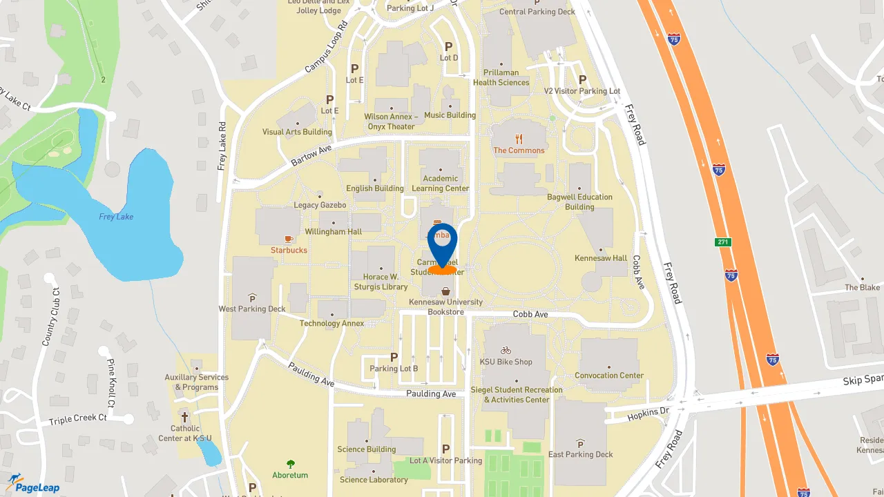 https://pageleap.com map showing location of Moe&#039;s Southwest Grill in Kennesaw.
