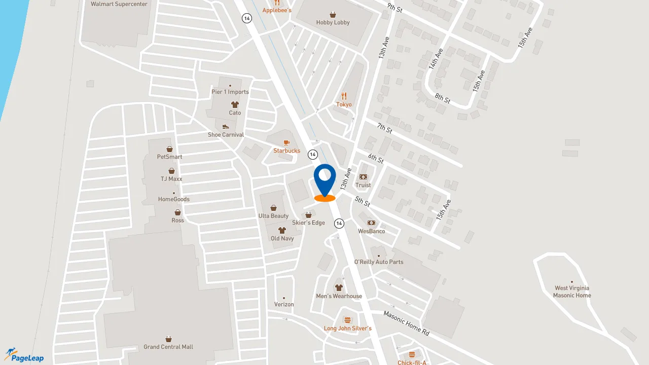 https://pageleap.com map showing location of Moe&#039;s Southwest Grill - Permanently Closed in Vienna.