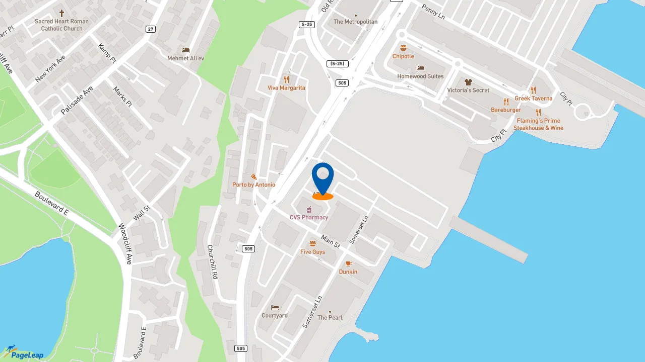 https://pageleap.com map showing location of Moe&#039;s Southwest Grill in Edgewater.
